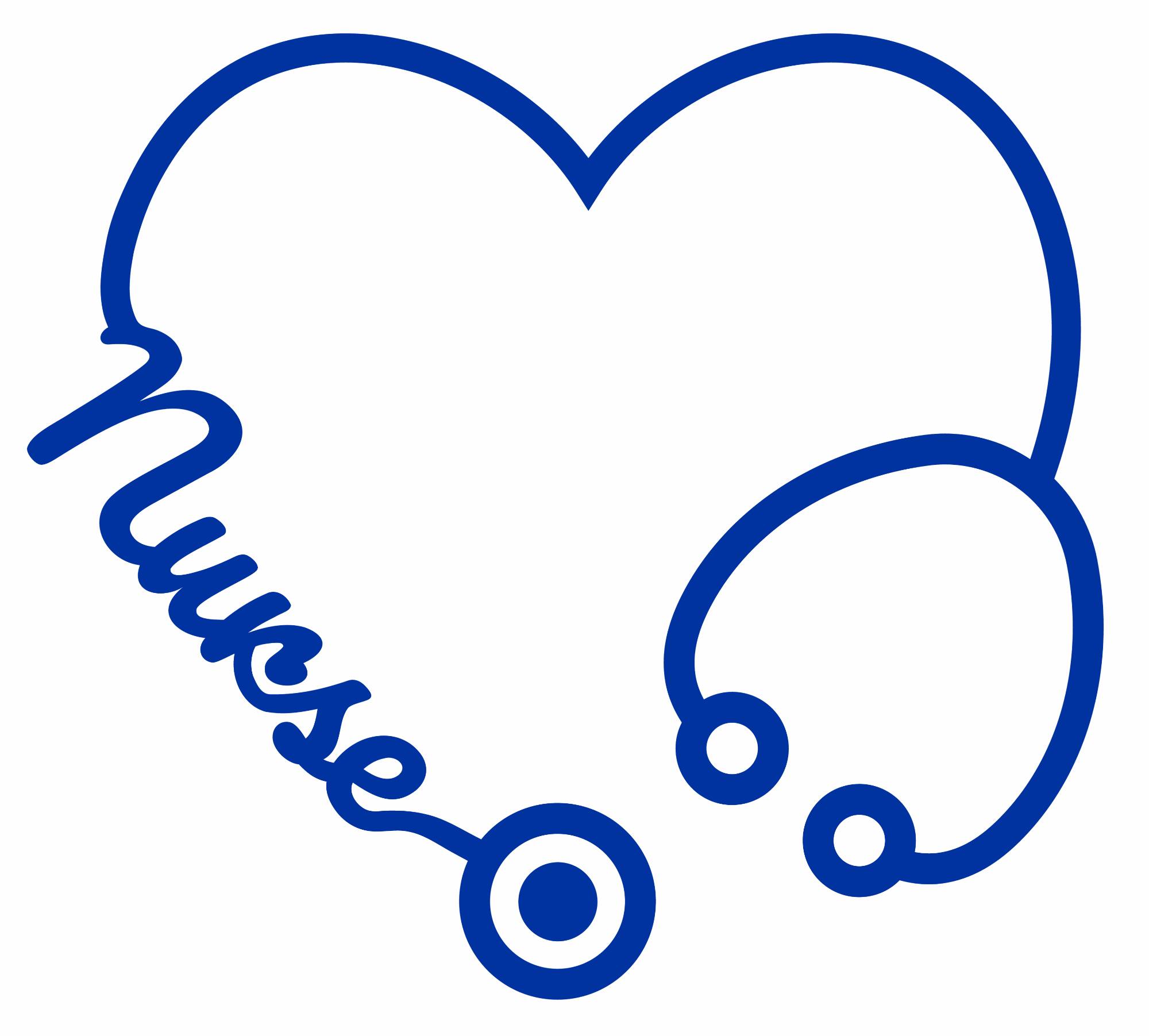 Heart image with the word nurse written in